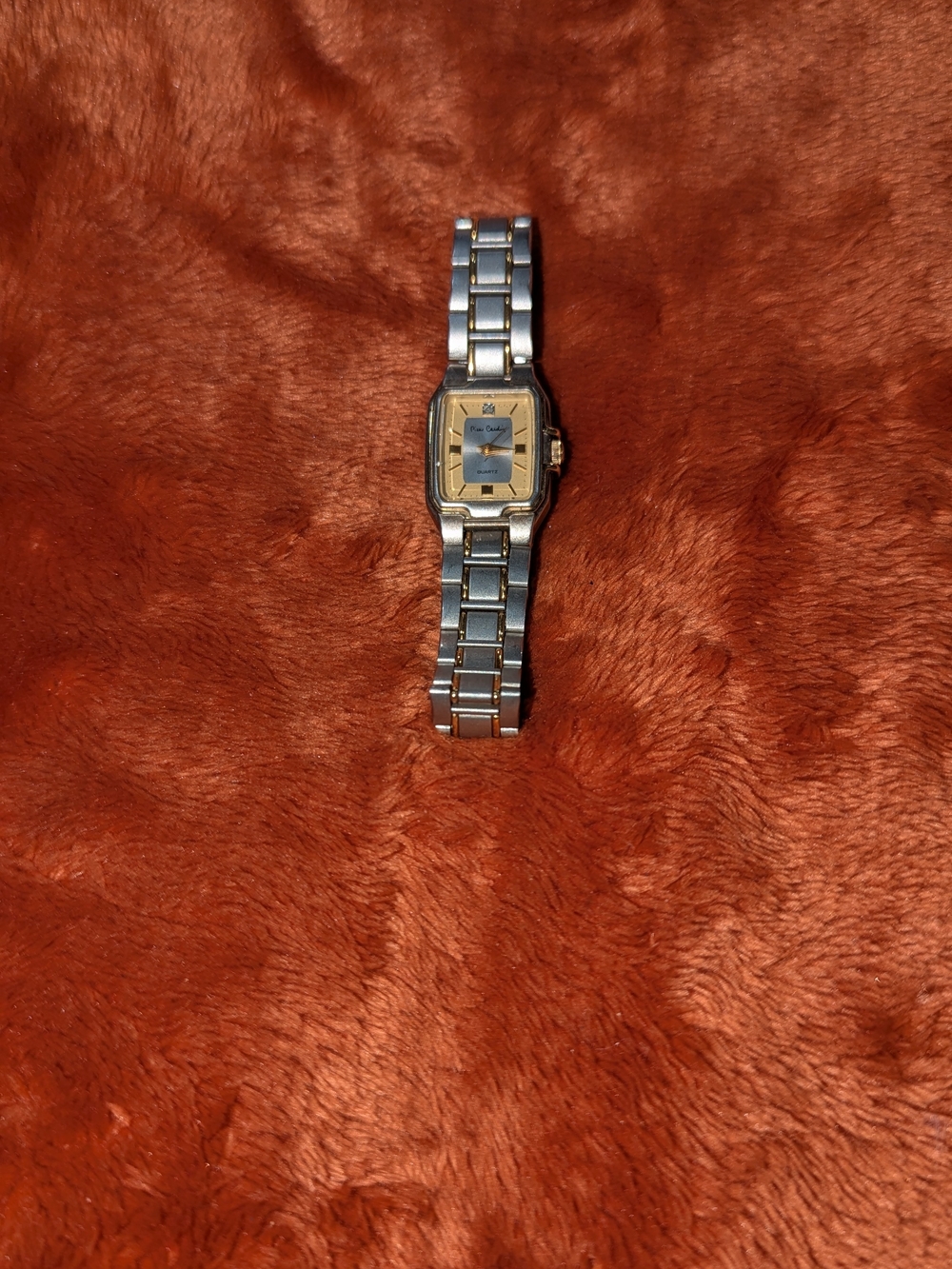 Pierre Cardin Two-Tone Women's Square Dial Bracelet Watch - Silver and Gold
